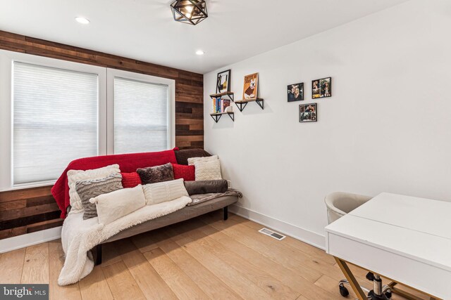 office featuring wood-type flooring