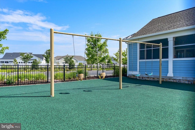 view of jungle gym