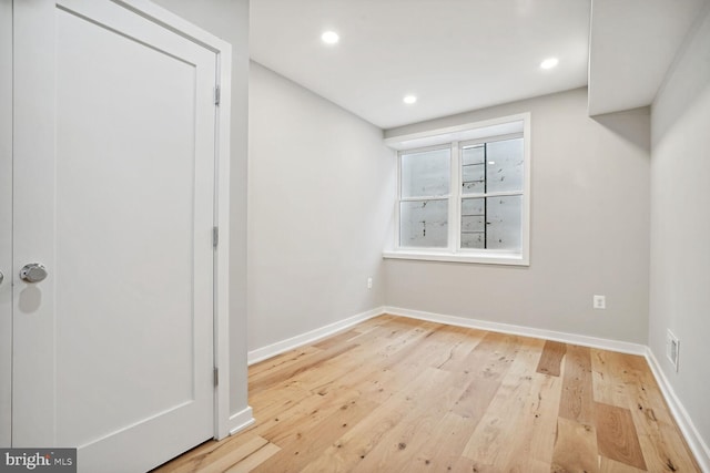 interior space featuring light wood-type flooring