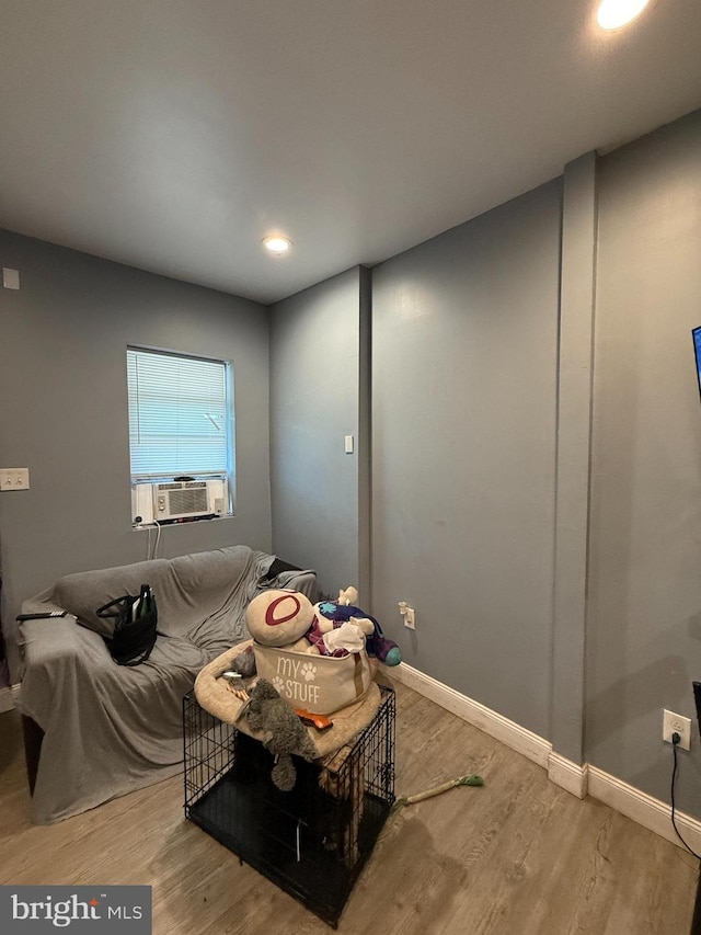 living room featuring hardwood / wood-style floors