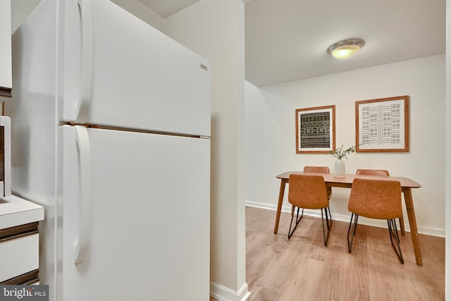 interior space with light hardwood / wood-style flooring