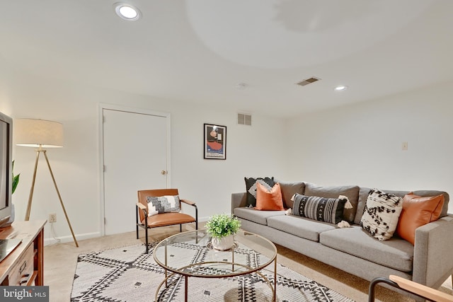 view of carpeted living room