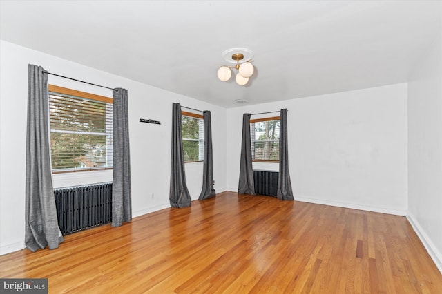 unfurnished room featuring light wood-type flooring