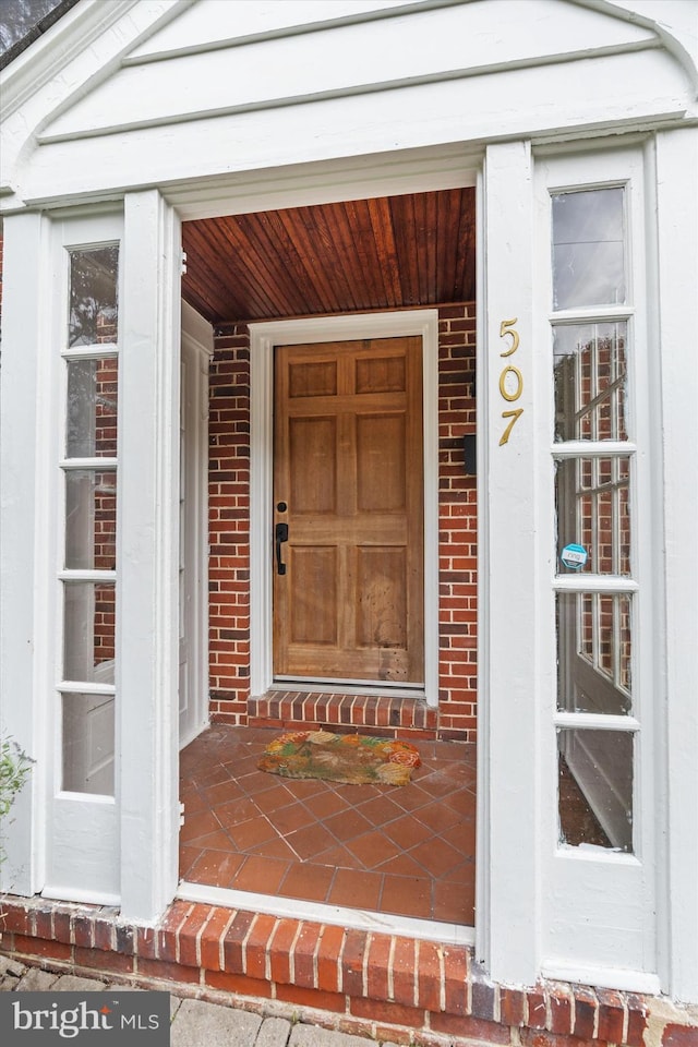 view of doorway to property