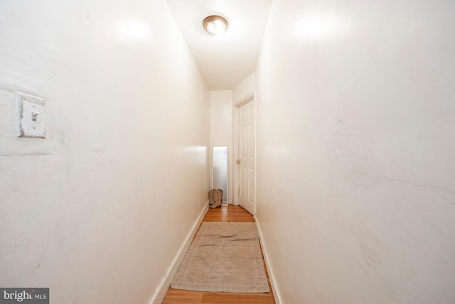 hall featuring light wood-type flooring