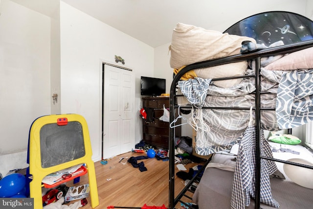 bedroom featuring hardwood / wood-style floors