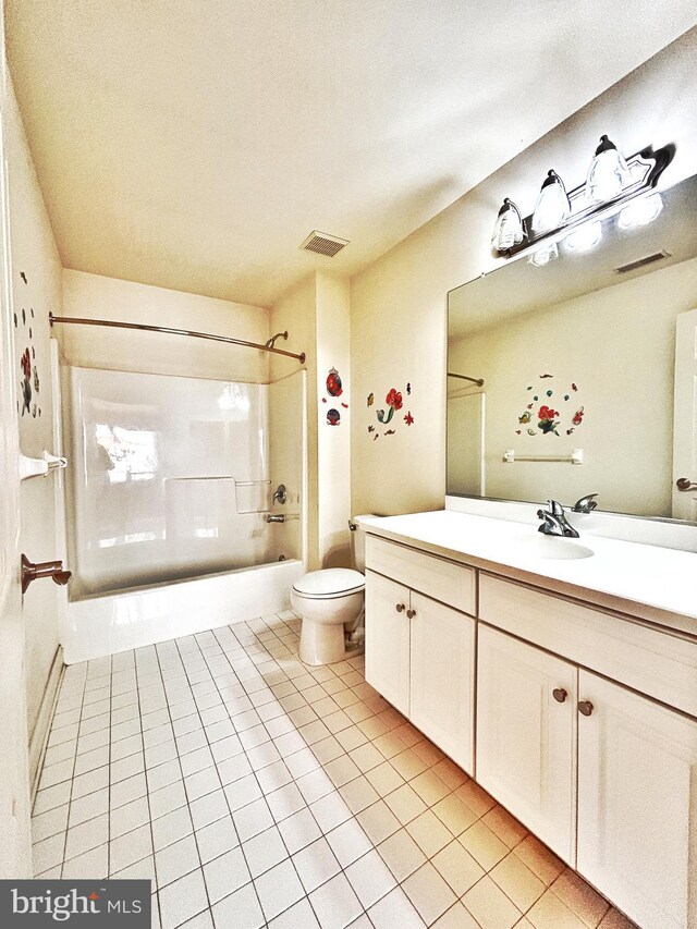 107 Sequoia Dr, Berlin, NJ 08009 - full bathroom featuring shower / bathtub combination, vanity, and tile patterned floors