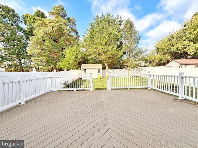 107 Sequoia Dr, Berlin, NJ 08009 - wooden deck featuring a fenced backyard and a shed
