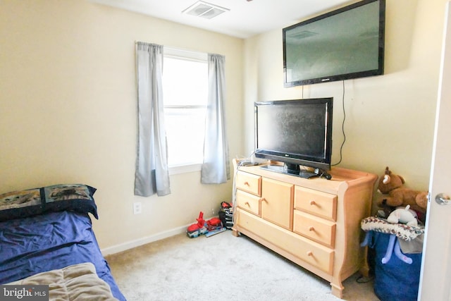 view of carpeted bedroom