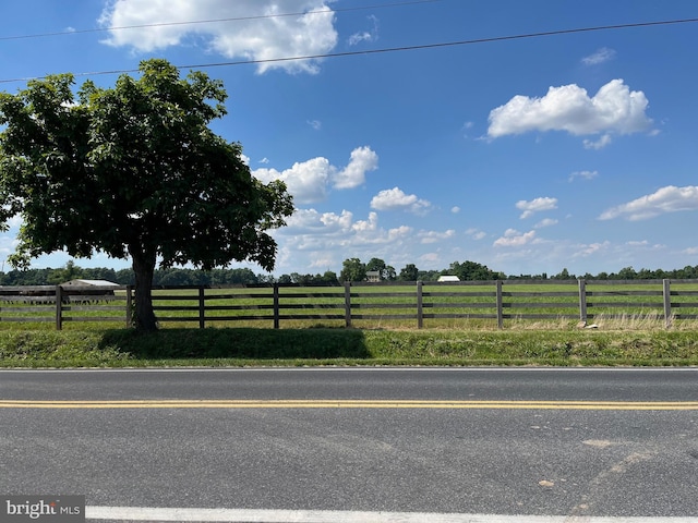 view of street featuring a rural view