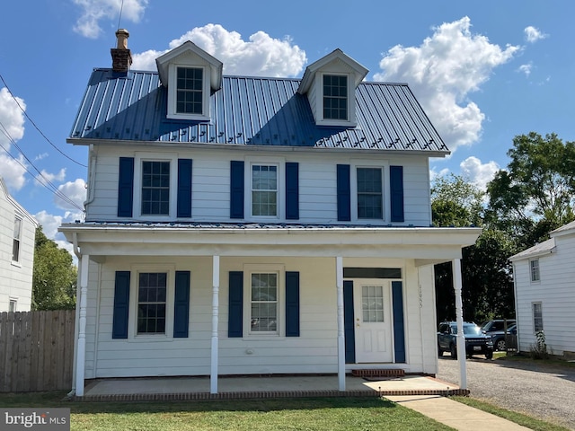 view of front of home with a porch