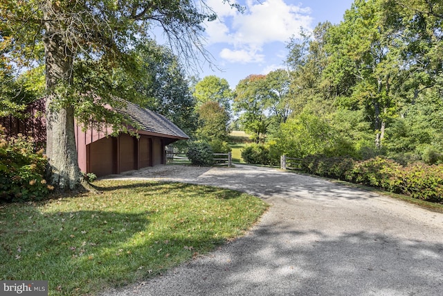 exterior space featuring a lawn