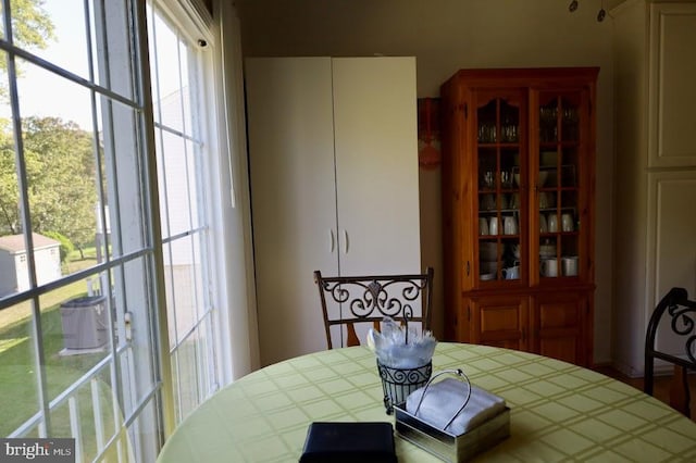 dining room with plenty of natural light