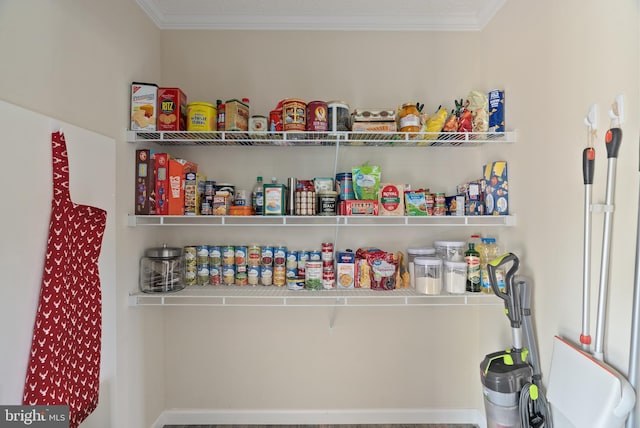 view of pantry