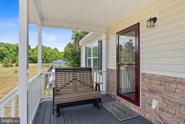 view of wooden deck