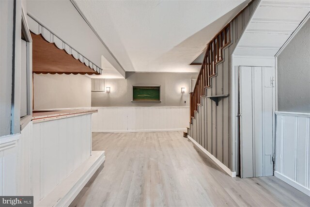 hallway featuring light wood-type flooring