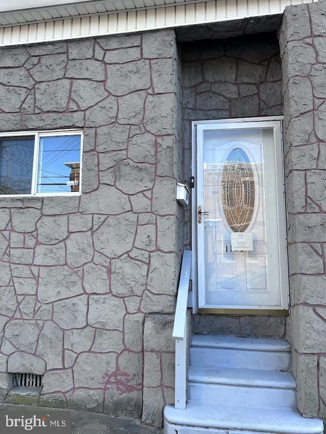 1128 Everett St, Camden, NJ 08104 - view of exterior entry with stone siding