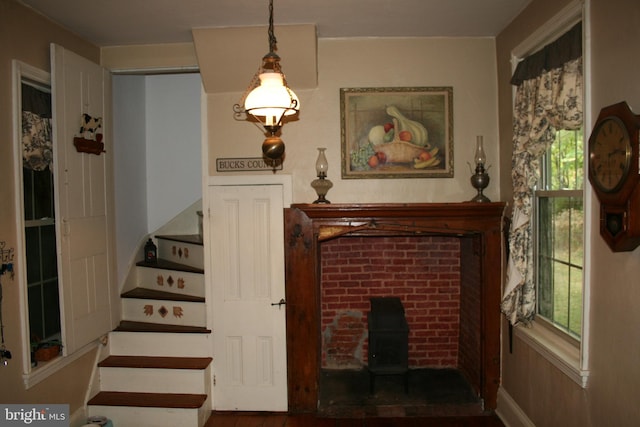 view of stairway