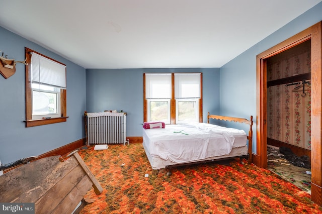 bedroom with carpet floors