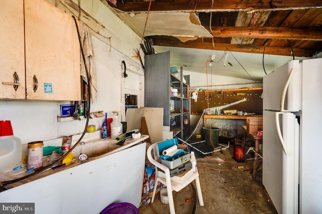 miscellaneous room with vaulted ceiling