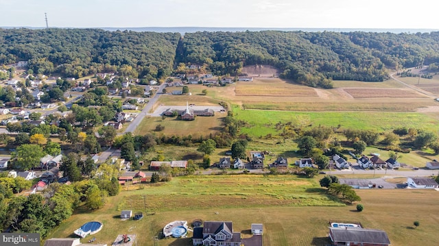 bird's eye view featuring a rural view