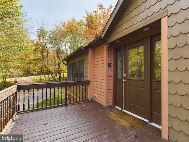 view of wooden deck