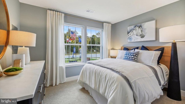 view of carpeted bedroom