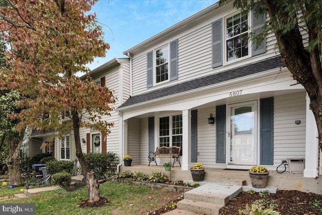 view of front of house with covered porch