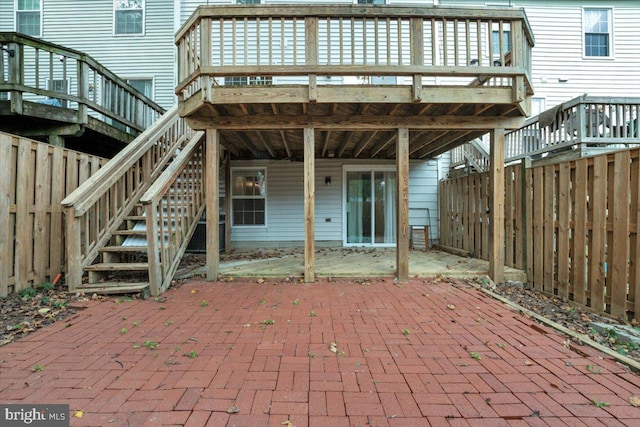 view of patio / terrace featuring a wooden deck