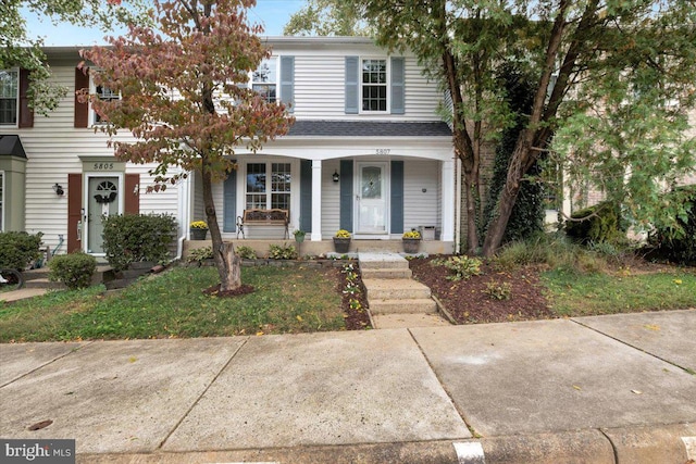 view of front of home featuring covered porch