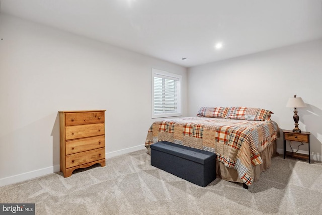 view of carpeted bedroom