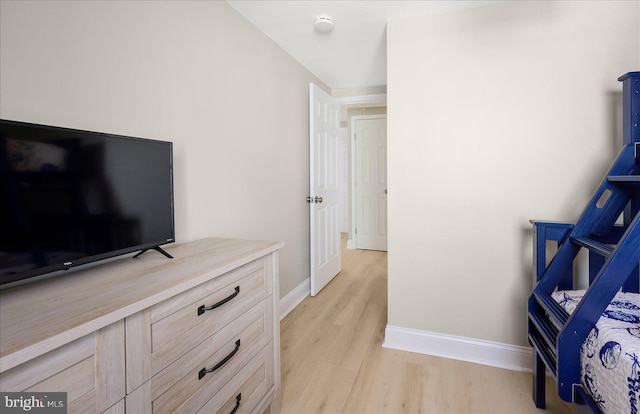 bedroom featuring light hardwood / wood-style floors