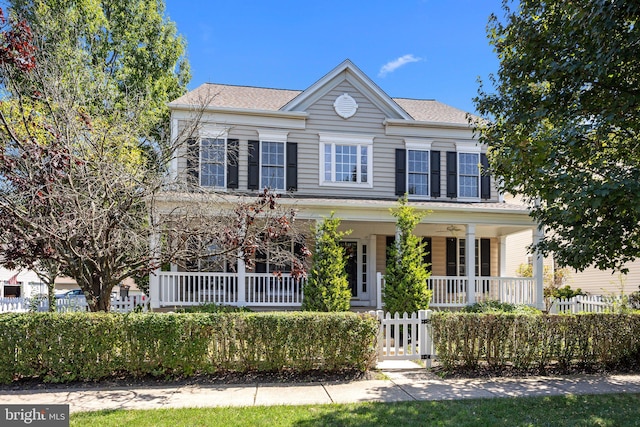 view of front of house with covered porch