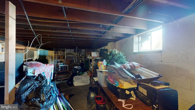 view of below grade area