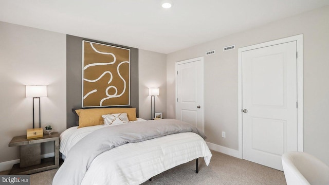 view of carpeted bedroom