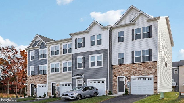 view of property with a garage