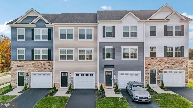 view of property with a garage