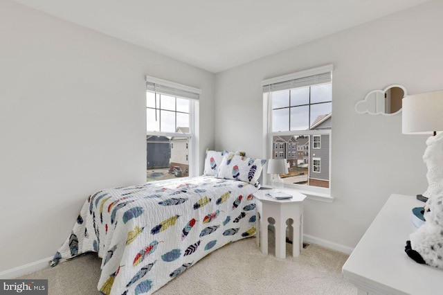 bedroom featuring carpet flooring