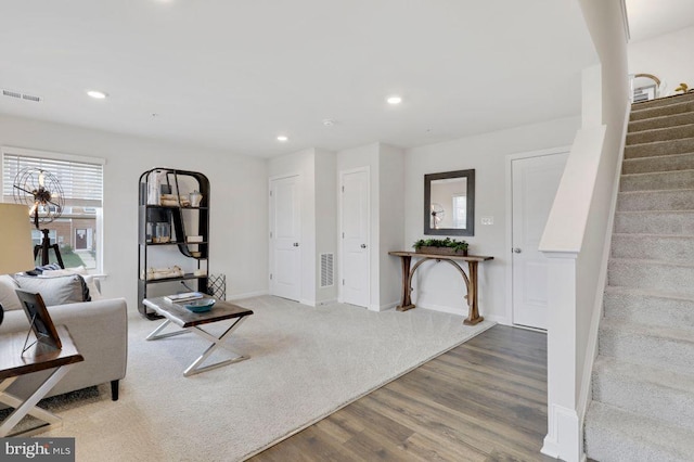 living room featuring hardwood / wood-style floors