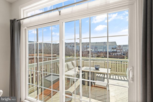 entryway featuring a residential view