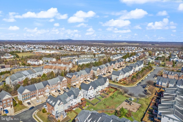 drone / aerial view with a residential view