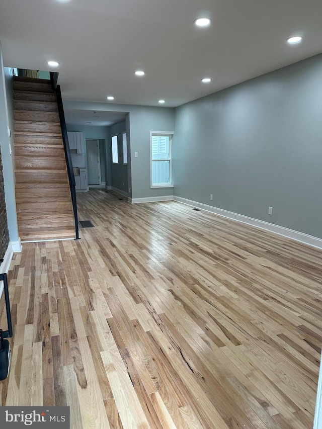 interior space with light wood-type flooring