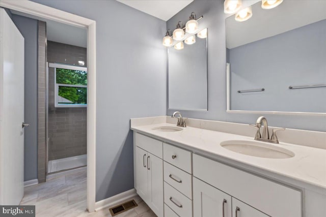 bathroom featuring vanity and tile patterned floors