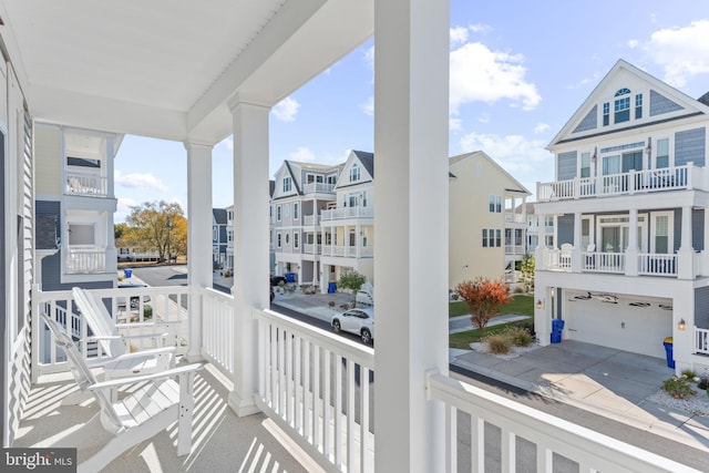 balcony with a porch