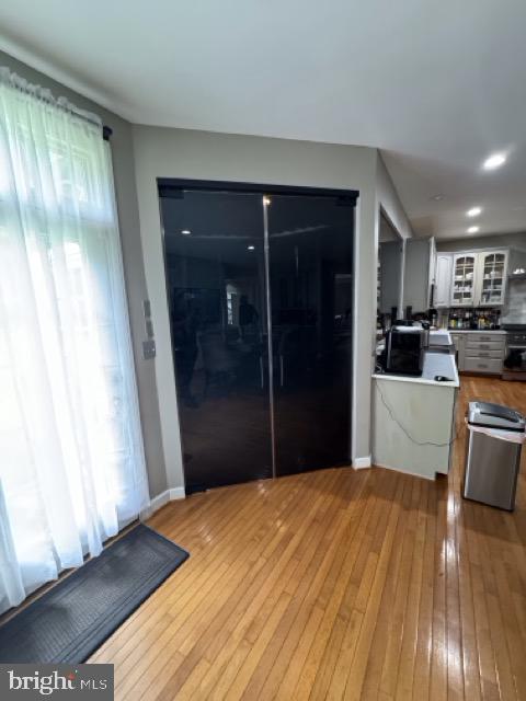 kitchen featuring hardwood / wood-style flooring