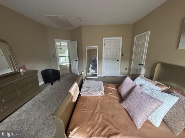 bedroom with carpet flooring