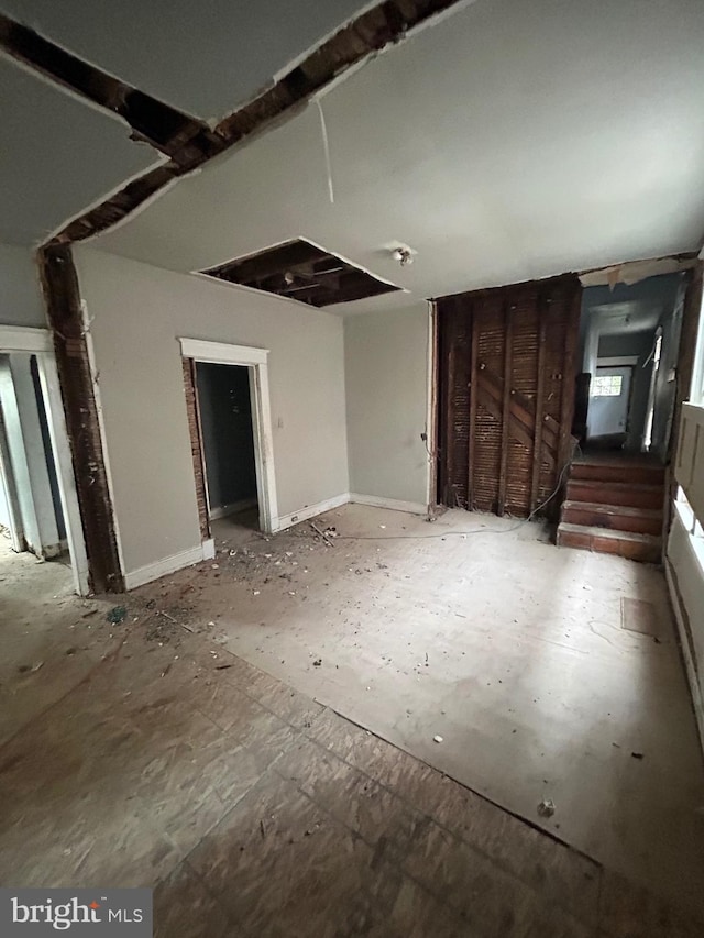 view of unfurnished living room