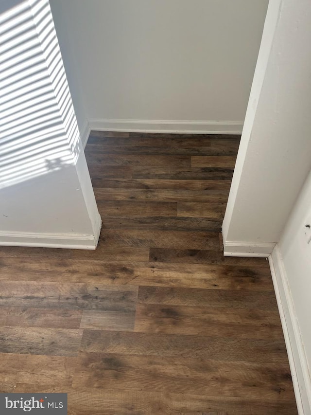 3837 1st St SE, Washington, DC 20032 - stairs with baseboards and hardwood / wood-style flooring