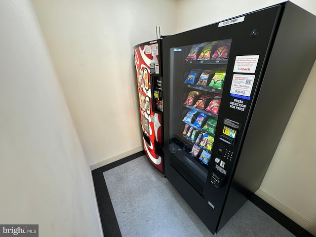 interior details featuring fridge