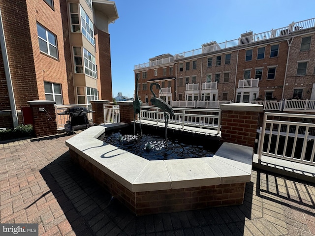 view of patio featuring grilling area